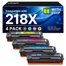 4 Pack 218X Toner for HP W2180X W2181X W2182X W2183X 218A 3301fdw High Yield picture