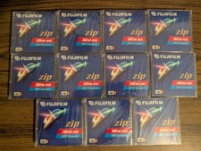 10 Fujifilm Zip 100MB Disks IBM Formatted NEW SEALED Vintage NOS picture