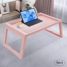 6 Set Lap Desks Foldable Laptop Desk Tray Table Computer Bed Stand Pink picture