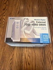Western Digital 120GB External USB 2.0 Hard Drive Storage WD1200B015 NEW Dual picture
