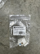 8 Monoprice 5376 Cat5e Punch Down Keystone Jacks White New Open Bag picture