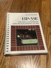 Vintage Hewlett-Packard HP-33E/33C Owner's Handbook Manual Programming Guide. picture