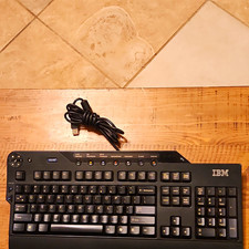 IBM SK-8815 USB Wired Multimedia Keyboard, Black, Enhanced Function Keys 89P8800 picture