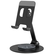 Aluminum Phone Tablet Stand 360 Rotating Foldable Desk Holder picture
