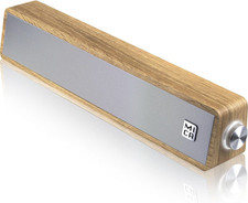 MICA Computer Speakers, Vintage Wired Computer Sound Bar, Retro Wooden Mini Soun picture