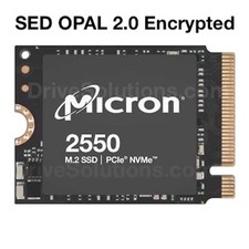 Micron 2550 - 256GB M.2 2230 PCIe Gen4 SSD MTFDKBK256TGE SED OPAL | 100% Heath picture