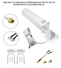 High Gain 10-12dBi External SMA Male/Dual TS9 3G 4G LTE Bracket Mount 12dBi picture