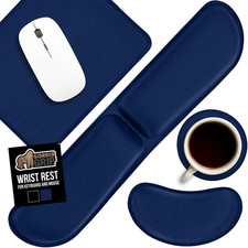 GORILLA GRIP Silky Memory Foam Keyboard Wrist Rest and Mouse Pad for Computer, E picture