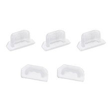 Silicone Micro USB Anti-Dust Stopper Cap Cover Clear 5pcs picture