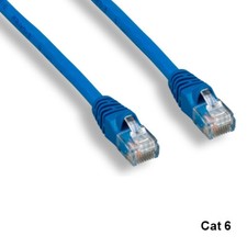 KNTK Blue 2ft Cat6 UTP Patch Cord 24AWG 550MHz Panel Router Networking RJ45 picture