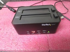Startech Satdock Hard Drive Duplicator SATDOCK2REU3 w/ Power Cord and USB Cable picture