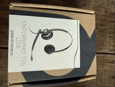 Plantronics EncorePro 725 USB Headset Double Earpiece Boom Mic Black picture