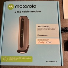 Motorola Cable Modem  24x8 Model MB7621 DOCSSIS 3.0 1,000+Mbps Open Box picture