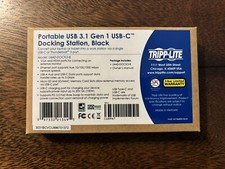 Tripp Lite U442-DOCK3-B Portable USB 3.1 Gen 1 USB-C Docking Station Black New picture