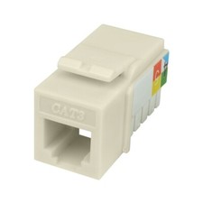 Construct Pro™ Cat3 (RJ-11) 6P4C Keystone Phone Jack (Almond) picture
