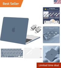 Protective MacBook Air 13-Inch Case & Accessories Bundle - Steel Blue Elegance picture