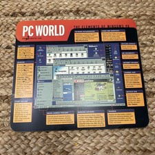Vintage PC World Windows 98 Mouse Pad 7.5x8.5” Mousepad  picture
