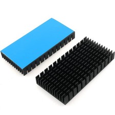 ZZHXSM 2Pcs 80mm Heatsink 80 x 40 x 11mm Black Aluminum Heat Sink Radiator... picture