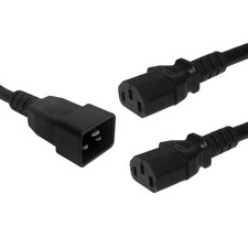 AltairTech.io Heavy Duty C20 Male to 2X C13 Female Y Splitter Cable Power Cor... picture