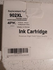 902XL HP Ink  toner Cartridge Replacemet 4 Pack Black, Cyan, Magenta, Yellow NEW picture