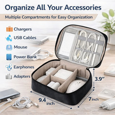 Travel Cable Storage Bag Waterproof Portable Electronic Organizer Case picture