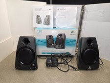 Logitech Z130 Full Stereo Sound 3.5mm Jack Compact Laptop Speakers  880-000146 picture