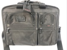 TUMI Alpha T-Pass 26145DH Travel Bag expandable Laptop Brief Luggage Black Nylon picture