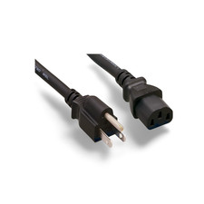 10ft Universal Power Cord NEMA 5-15P to IEC320C13 18 AWG - Black picture