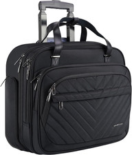 Rolling Laptop Bag Women with Wheels, 15.6 Inch Rolling Briefcase for Women, Wat picture