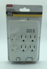 Master Electrician CT-044FTX Surge Tap 6 Outlet, Phone, & Cable 1200 Joules, picture