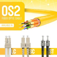 OS2 LC to LC Fiber Optic Patch Cable Single Mode Duplex  Yellow 9/125 SMF 1M-15M picture