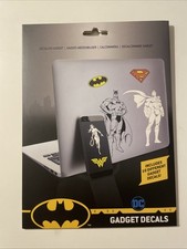 Paladone DC Comics 10 Waterproof Gadget Decals, Superman, Batman, Wonder Woman. picture