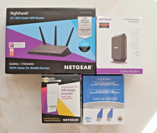 Netgear Nighthawk Lot Set: Modem CM700 Router AC1900 Extender EX7300 and Cable picture