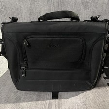 ICON Black Nylon Travel Laptop Bag Carrying Case 15” Padded Zip Closure picture