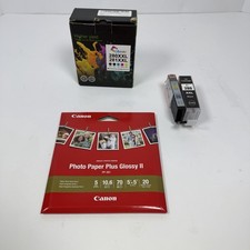Canon Photo Paper Plus Glossy II 5x5 Bundle w/ Ubinki 280XXL 281XXL Ink Set Lot picture