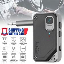 Car Wireless Bluetooth 5.3 Transmitter Receiver Adapter AUX Audio 3.5mm Jack New picture