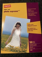 Matte Photo Supreme Paper - 50 Sheets - Staples 19895 8-1/2” x 11” picture