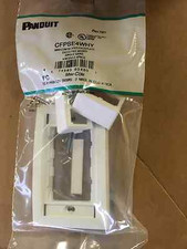(7 PCS) Panduit CFPSE4WHY Executive Sloped 1-Gang 4-Port Mounting Faceplate Kit picture