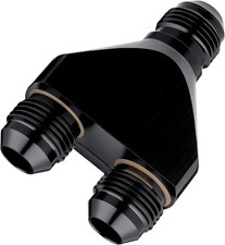  8AN Male to Parallel Exit Dual 8AN Male Y Block Fitting 8AN to 2 x 8AN picture
