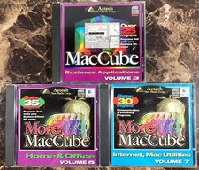Lot 3 MacCube CD-ROM Apple Macintosh Mac Shareware Aztech New Media Corp 1995-96 picture