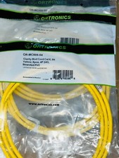 (3) Ortronics, OR- MC605-04, Clarity CAT6 Mod Cord.  5ft, Yellow, 8pos. picture