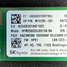 SK hynix 256GB M.2 Internal SSD HFM256GD3JX013N BA M16785-001 picture