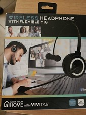 VIVITAR WIRELESS HEADPHONES WITH FLEXIBLE MIC -BLUETOOTH picture