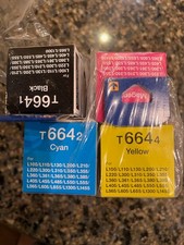 Genuine Epson 664 Ecotank Combo 4-Pack Ink - Black Cyan Magenta Yellow -✅ picture