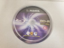 50-PK Ritek Ridata 4X White Inkjet Hub Printable BD-R Blu-Ray Blank Disc 25GB picture