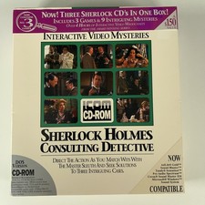 VTG ICOM Sherlock Holmes Consulting Detective DOS CD-ROM Games NEW picture