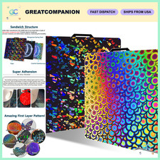 257mm Bamboo Holographic Build Plate - Double-Sided Flexible Heated Bed for 3D P picture