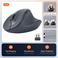 ELECOM Wireless Ergonomic Mouse 2.4GHz Silent Click 2000DPI 5 Buttons Right Hand picture