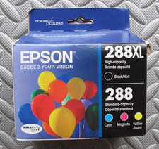 Epson 288 Genuine Ink Cartridge XL Black and Standard Color Combo Pack exp 2028 picture