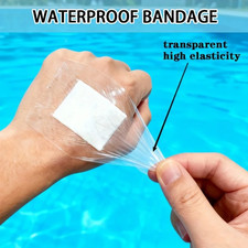 100 Pieces of PU Waterproof Adhesive Bandages, Transparent Bandages, and Wound D picture